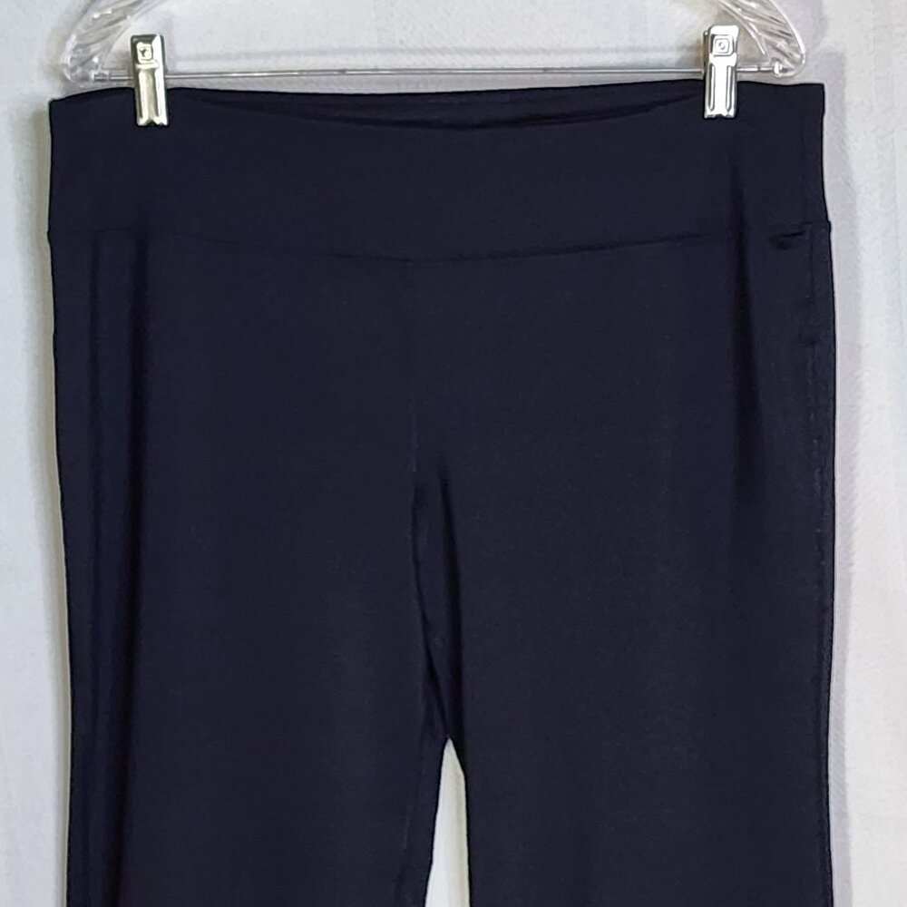 Sport-Tek Ladies NRG Polyester Spandex Black Wide Leg Stretch Fitness Pant Sz XL - Picture 2 of 16